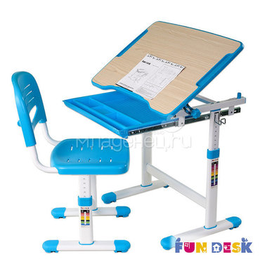 Набор мебели FunDesk PICCOLINO парта и стул Blue 1