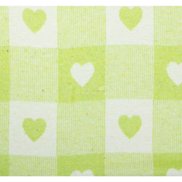 Одеяло Споки Ноки хлопковое подарочная упаковка Сердечки в квадратах Салатовый