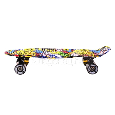 Скейтборд Y-SCOO Fishskateboard Print 22" винил 56,6х15 с сумкой Cartoon 2