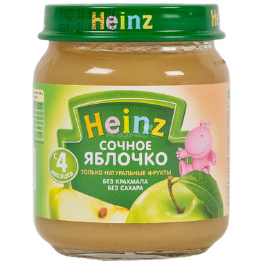 Пюре Heinz фруктовое 120 гр Яблоко (с 4 мес) 0