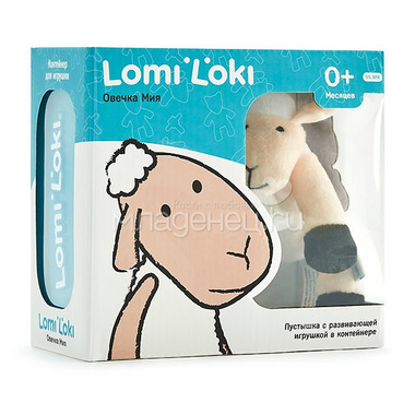 Пустышка Lomi Loki с развивающей игрушкой Овечка Мия 3