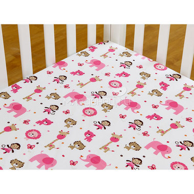 Комплект детского постельного белья Giovanni Shapito 7 предметов Pink Zoo 4