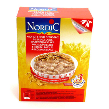 Каша Nordic безмолочная 600 гр 4 злака (с 12 мес) 0