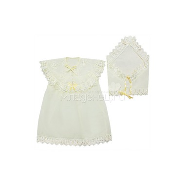 Платье Маргарита  для девочки, для крещения, цвет - Белый Размер 86 0