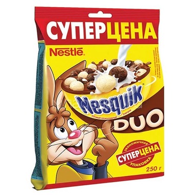 Готовые завтраки Nestle 250 гр Шоколадные шарики Пакет NESQUIK DUO 0
