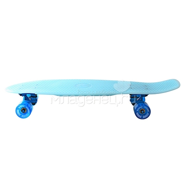 Скейтборд Y-SCOO Big Fishskateboard GLOW 27" винил 68,6х19 с сумкой Blue/Blue 5