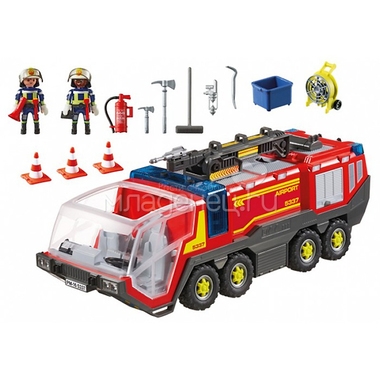 Игровой набор Playmobil Городской аэропорт Пожарная машина со светом и звуком 1