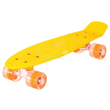 Скейтборд RT Classic 22" 56x15 YQHJ-11 пластик со светящимися колесами Оранжевый 1