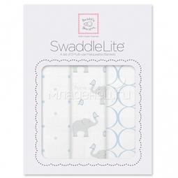 Набор пеленок SwaddleDesigns SwaddleLite PB Elephant/Chickies