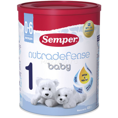 Заменитель Semper Nutradefense Baby 400 гр №1 (с 0 до 6 мес) 0