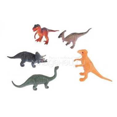 Игровой набор 1toy В мире животных Динозавры, 5 фигурок, 10-15 см 1