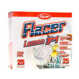 Таблетки для посудомоечных машин Flacer 3 в 1 25 шт