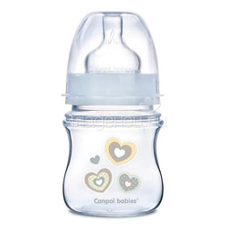 Бутылочка Canpol Babies с широким горлышком 120 мл (с 0 мес) белая