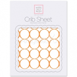 Простынь SwaddleDesigns Fitted Crib Sheet Orange Mod