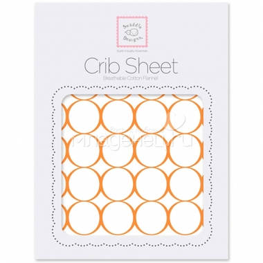 Простынь SwaddleDesigns Fitted Crib Sheet Orange Mod 0