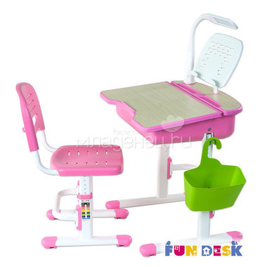Набор мебели FunDesk Capri парта и стул Pink 1