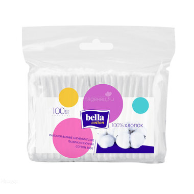 Ватные палочки Bella cotton 100 шт п/э уп 0