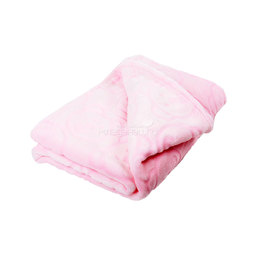 Плед-покрывало Baby Nice Micro Suede велюр 100х140 3 D в коробке Розовый