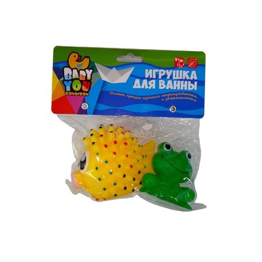 Игрушки для ванной Bondibon Морской ёж, Лягушка 0