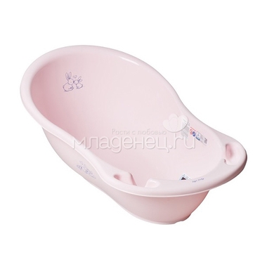Ванночка со сливом Tega Кролики с термометром (розовый) 0