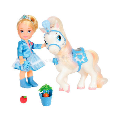 Кукла Disney Princess Малышка с конем, 15 см 2