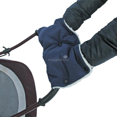 Муфта для коляски Чудо Чадо для защиты рук от холода на кнопках Синяя 1
