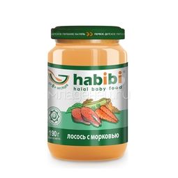 Пюре Habibi рыбное с овощами 190 гр Лосось с морковью (с 8 мес)