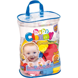 Мягкий конструктор Baby Clemmy Набор из 24 мягких кубиков в сумке