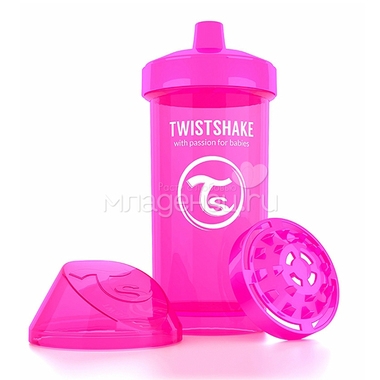 Поильник Twistshake Kid Cup 360 мл (с 12 мес) розовый 0