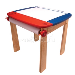 Стол I`m Toy для рисования Синий с держателем для рулона бумаги и контейнером