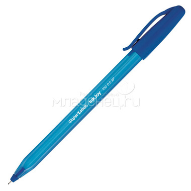 Ручка шариковая PAPER MATE INKJOY 100 с колпачком Синяя 0,5 мм 0