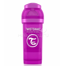 Бутылочка Twistshake 260 мл Антиколиковая (с 0 мес) фиолетовая