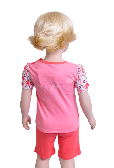 Комплект Veneya Венейя (футболка+шорты) для девочки, розовый  1
