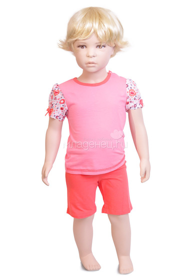 Комплект Veneya Венейя (футболка+шорты) для девочки, розовый  0