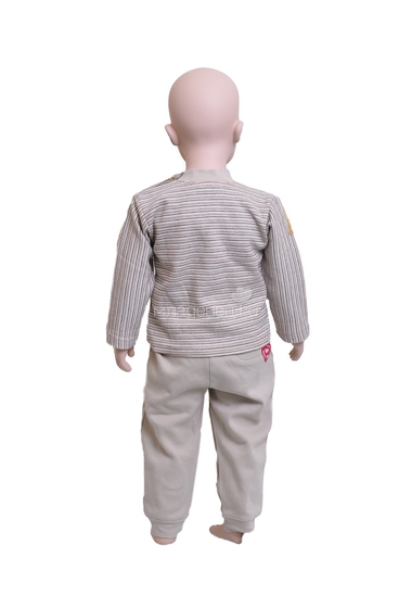 Комплект Veneya Венейя (джемпер + брюки) с кнопками на воротнике для мальчика,бежевый  1