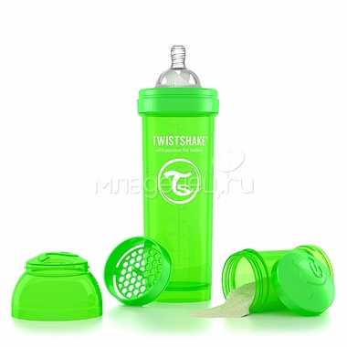Бутылочка Twistshake 330 мл Антиколиковая (с 0 мес) зеленая 3