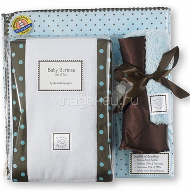 Подарочный набор для новорожденного SwaddleDesigns Gift Set PB w/ Brown Dot 0