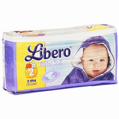 Подгузники Libero Baby Soft ECO tech ECO Tech 3-6 кг (44 шт.) Размер 2 0