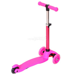Каталка-самокат 3в1 Y-SCOO Mini Jump&Go со светящими колесами Pink