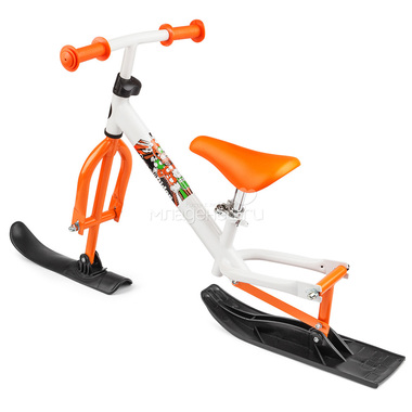 Беговел 2в1 Small Rider Combo Racer с лыжами и колесами Бело-оранжевый 3