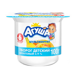 Творог Агуша 100 гр Мультифрукт 3,9% (с 6 мес)