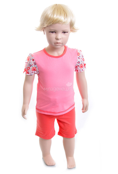 Комплект Veneya Венейя (футболка+шорты) для девочки, цвет розовый  0