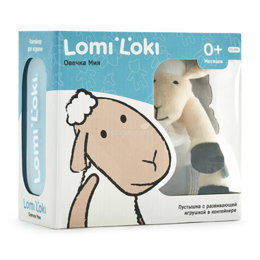 Пустышка Lomi Loki с развивающей игрушкой Силиконовая (с 0 мес) Овечка Мия 1