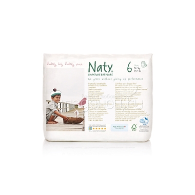 Подгузники-трусики Naty 16+ кг (18 шт) Размер 6 0