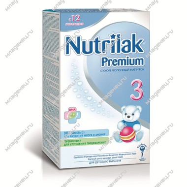 Заменитель Nutrilak Premium 350 гр 3 с 12 мес. 0