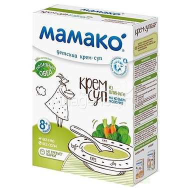Крем-суп Mamako на козьем молоке 150 гр Шпинат (с 8 мес) 0