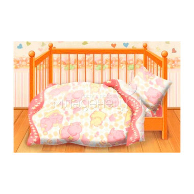 Комплект постельного белья Непоседа бязь Кошки-мышки КДКм-1 Спокойной ночи Розовый 0