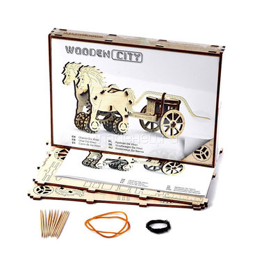 Механическая модель Wooden City Колесница Да Винчи (74 детали) 1