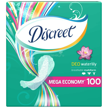 Прокладки гигиенические Discreet ежедневные Deo Water Lily Multiform 100шт 0