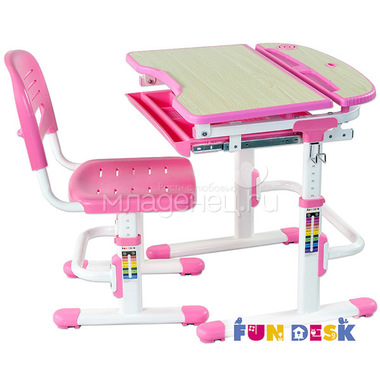 Набор мебели FunDesk Sorriso парта и стул Pink 0